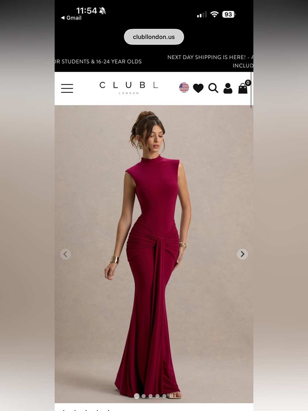 Club L London Sleeveless Knot-Front Maxi Dress in Berry Plum